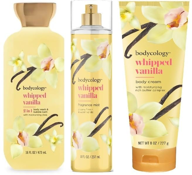 Whipped Vanilla Gift Set - Body Mist, Cream & Wash | Luxurious Skincare Trio