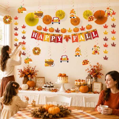 Complete Fall Decorations Set for Thanksgiving Parties