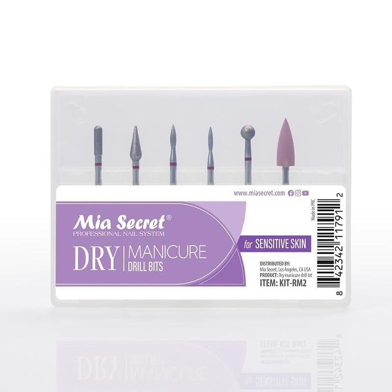 6 pcs Nail Drill Bits Set for Sensitive Skin - Manicure & Salon Use
