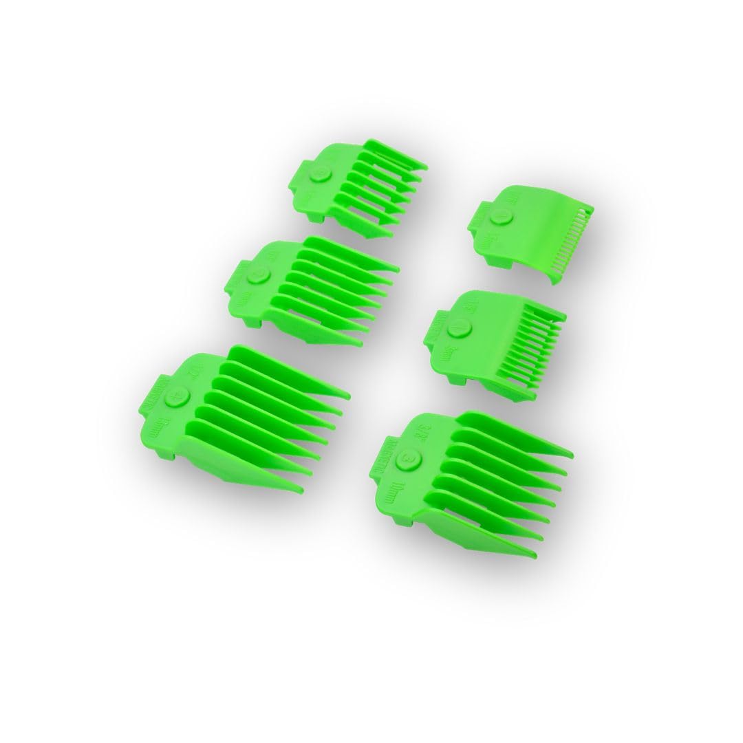 Professional Hair Cutting Combs - TPOB SLIME Guards for Precision Styling | 6 Lengths, Black