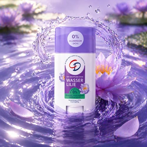 CD Water Lily Deodorant Stick - Alcohol-Free, Vegan, Sensitive Skin, 40ml