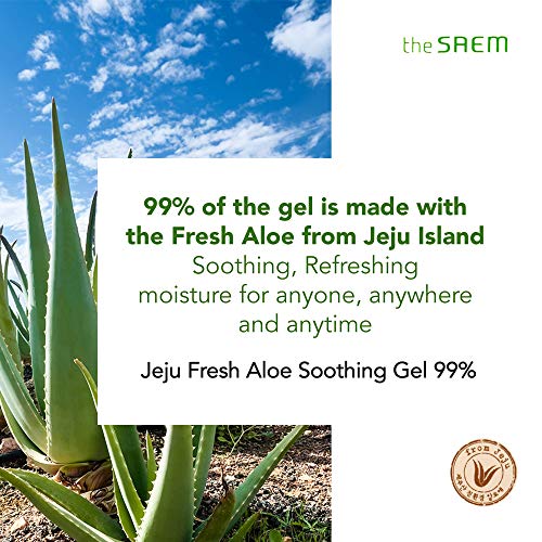 Jeju Aloe Vera Gel 99% - Multi-Purpose Hydrating & Cooling Face, Body & Hair Gel, 10.1 fl oz