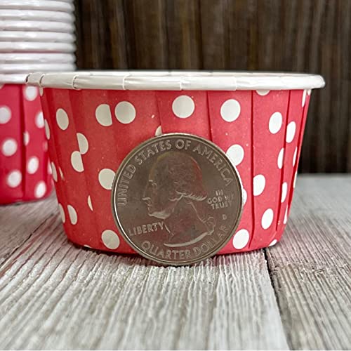 Mini Polka Dot Rainbow Paper Cups - 100 Pack for Treats