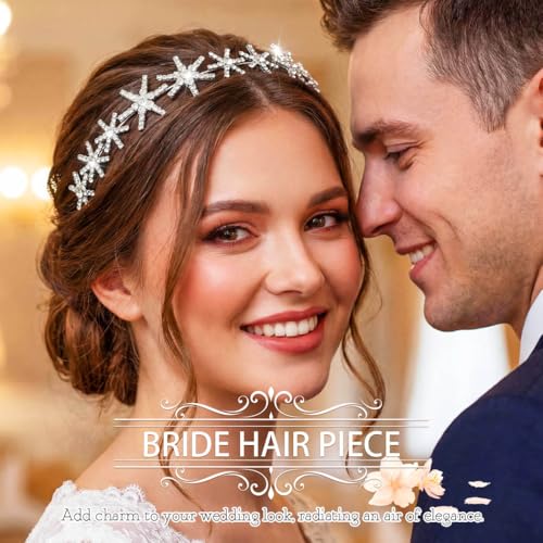 Campsis Silver Rhinestone Headband - Elegant Bridal Hair Accessory