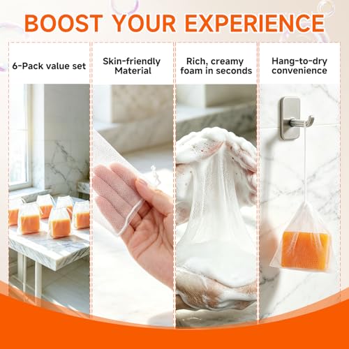 VISRIE Persimmon Anti-Odor Soap Bar - 6 Pack for All Skin Types