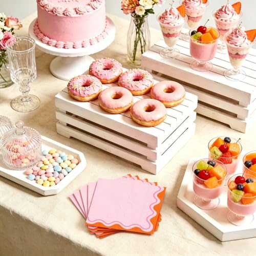 Whaline 50Pcs Scallop Disposable Cocktail Napkins - Summer Party Supplies