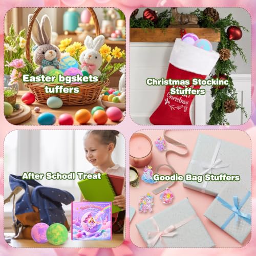 Bath Bombs for Kids with Surprise Toys - 9 Pack Colorful Fizzies