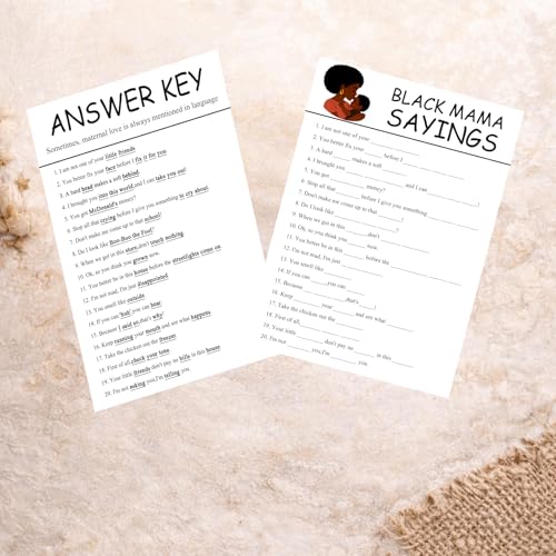 Black Mama Sayings Party Game - 70-Piece Adult Icebreaker Set