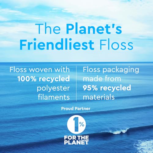 Smile Floss Mint Expanding Dental Floss 90ft Pack of 2 - Non-Toxic, Eco-Friendly, Soft on Gums