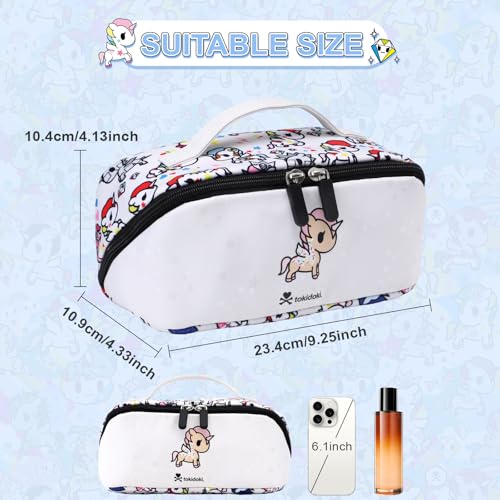 tokidoki Unicorno Large Capacity Makeup Bag - Colorful Beige