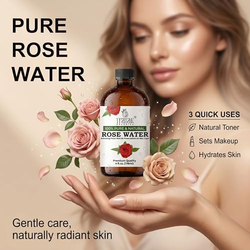 TRATAK ORGANICS Organic Rose Water Spray 4 fl oz (Pack of 1) Face & Skin Hydration