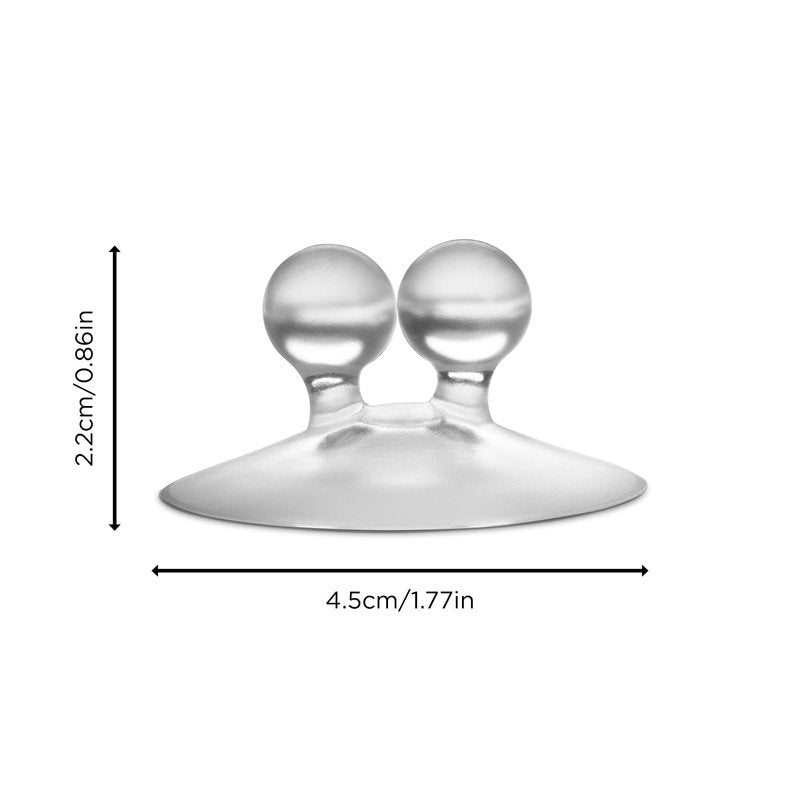 Dreamfarm Jot Super Strong, Everyday, Multi-Purpose PVC Suction Hooks & Holders - Pack of 4, Clear