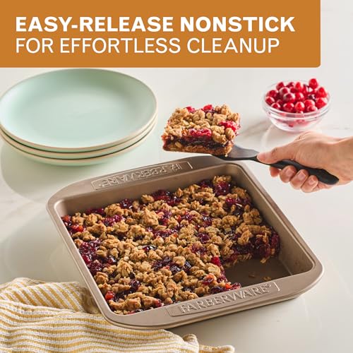 Farberware 9-Inch Nonstick Square Cake Pan - Mocha Finish