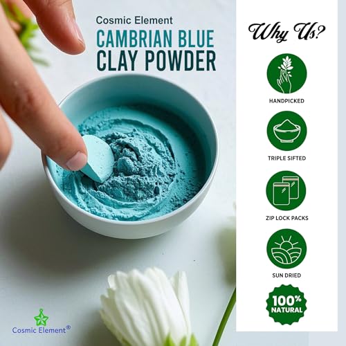 Cambrian Blue Clay Mask Powder - Natural Exfoliating & Detoxifying Care (8 oz)