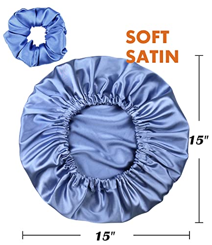 Winitas Extra Large Silk Satin Bonnet for Braids and Curly Hair