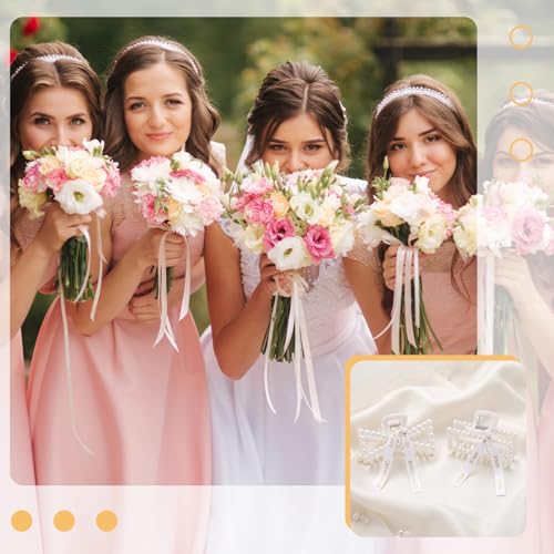 Hotop 11-Piece Pearl Claw Clips Set for Bridal & Everyday Use