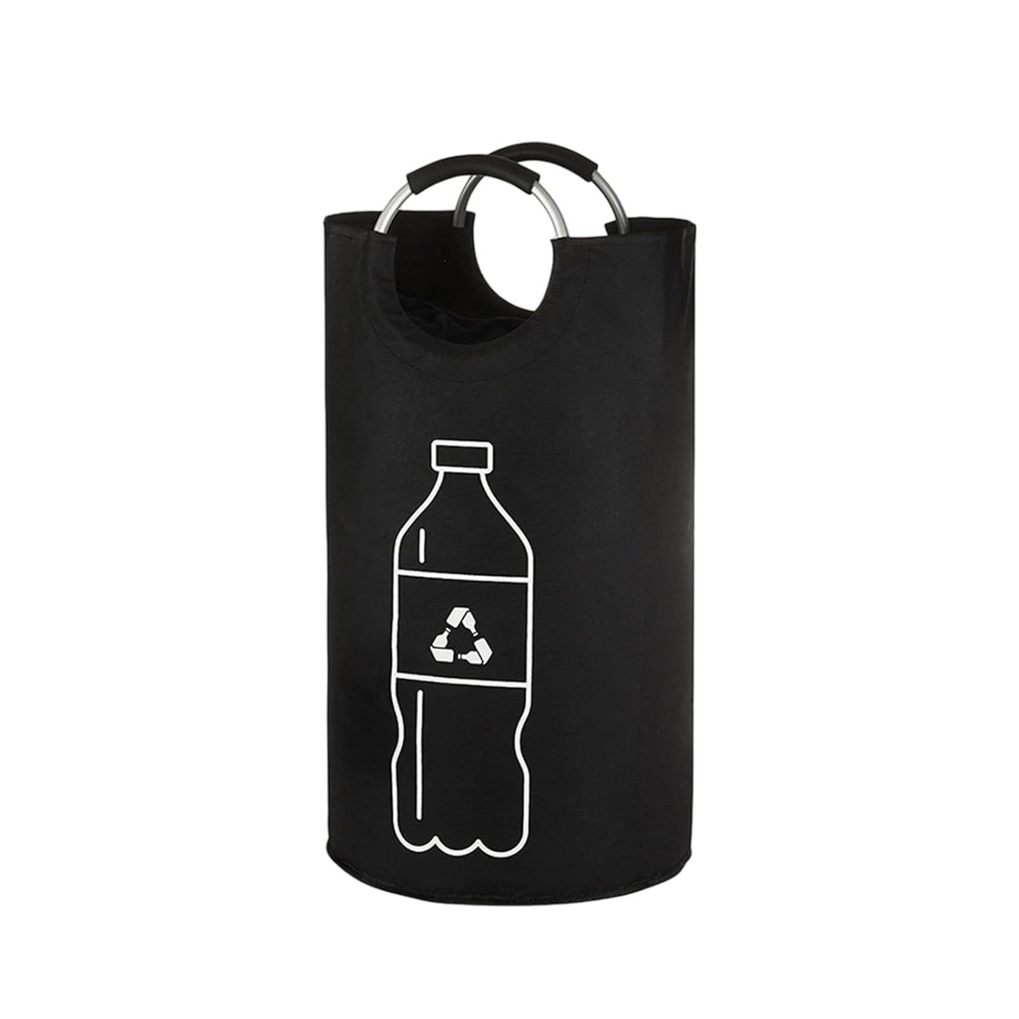 Extra Large Canvas Waste Bag - Heavy Duty Cylindrical Recycling Bin | Perfect for Yard Work & Home Organization