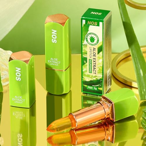 Baorder Temperature-Color Lipstick 3Pcs Aloe Vera Moisturizing Lip Balm Set