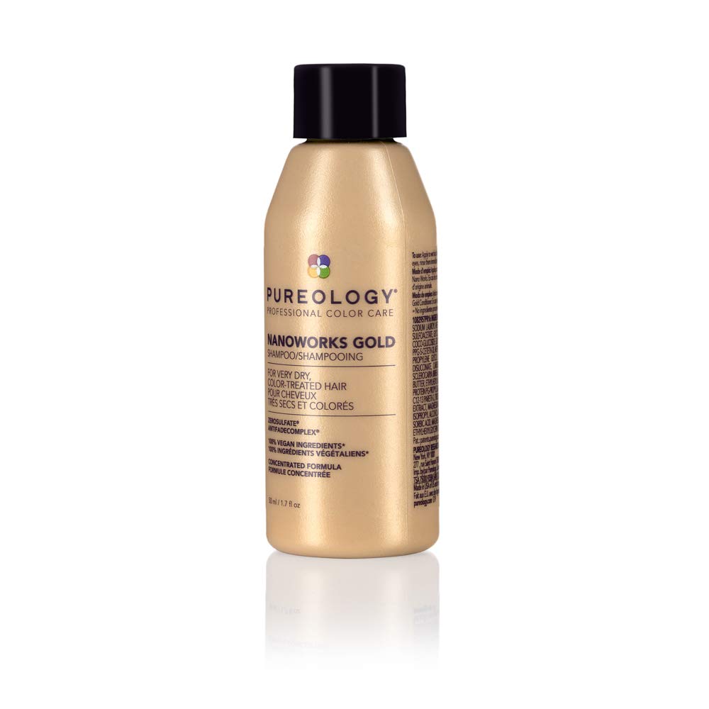 Pureology Nanoworks Gold Shampoo | For Very Dry, Color-Treated Hair | Renews Softness & Shine | Sulfate-Free | Vegan