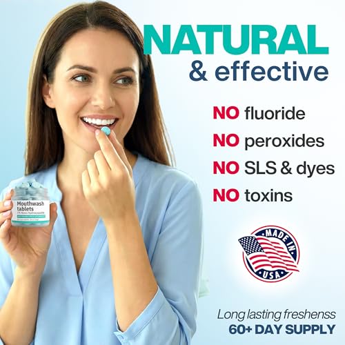 Natural Mouthwash Tablets with Nano-Hydroxyapatite, Alcohol-Free