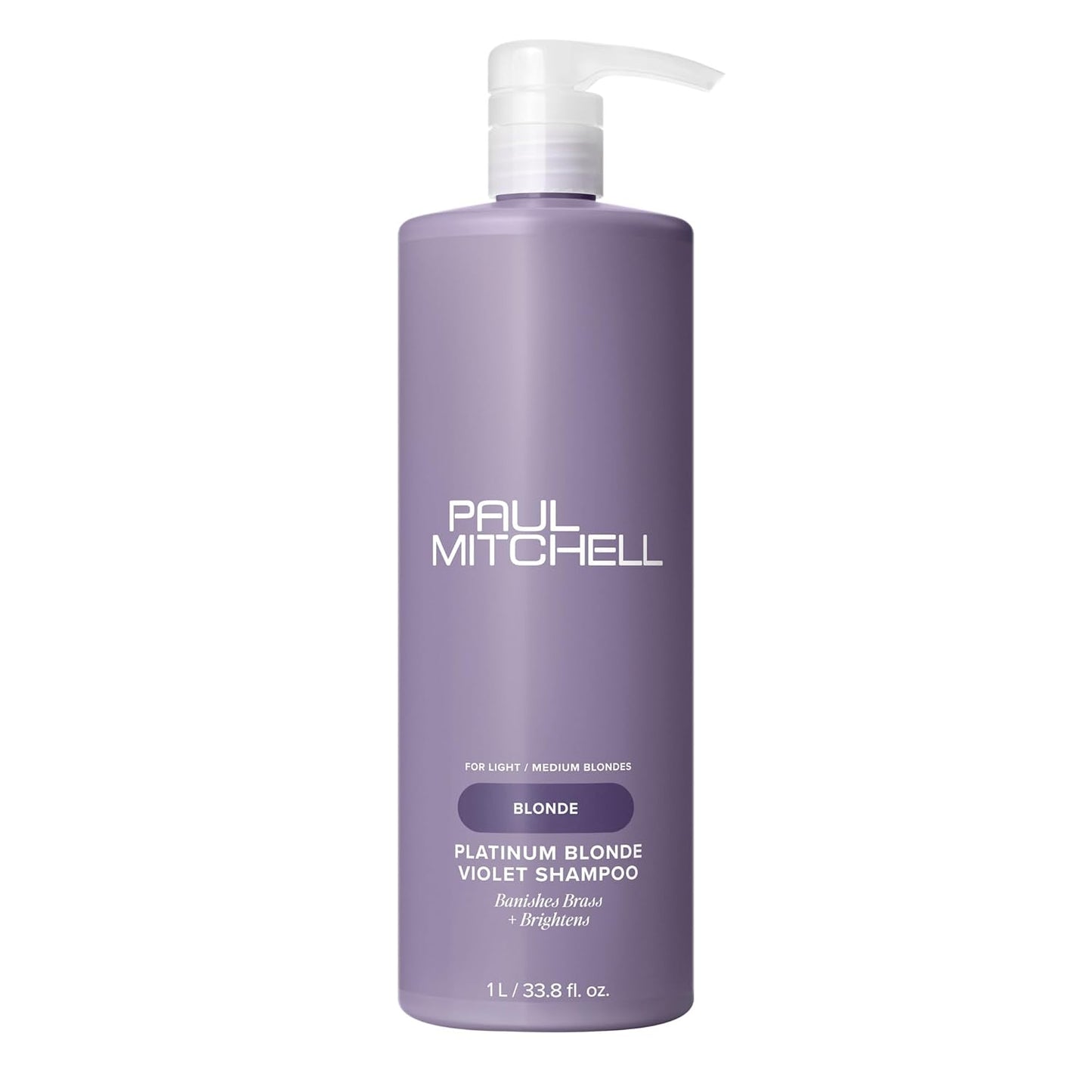 Paul Mitchell Platinum Blonde Violet Shampoo - Banish Brass, Brighten Light to Medium Blonde, Silver, Gray, White Hair