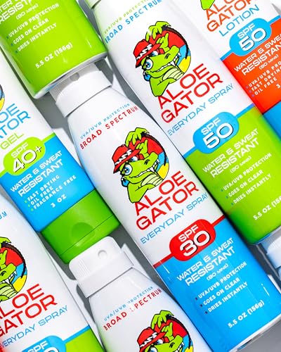 Aloe Gator Gel Sunscreen SPF 40+ Alcohol-Free, Fragrance-Free