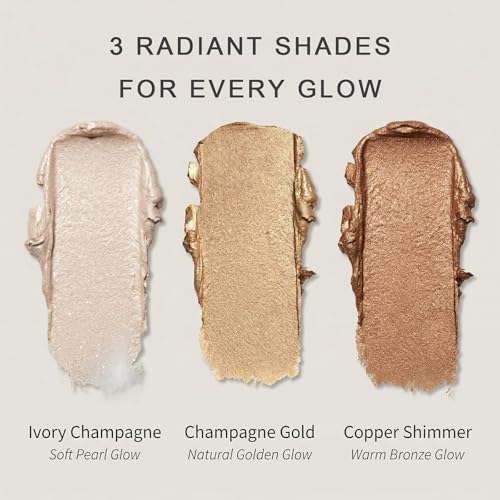 LyriLory Copper Shimmer Highlighter Stick - Multi-Use Radiance