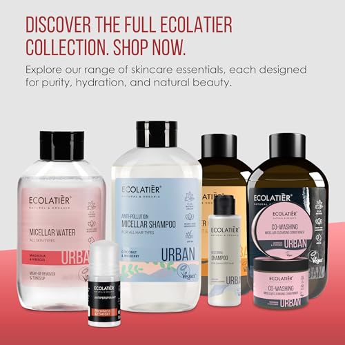ECOLATIÈR Micellar Water for Sensitive Skin with Aloe Vera - Magnolia, 13.5 Fl Oz