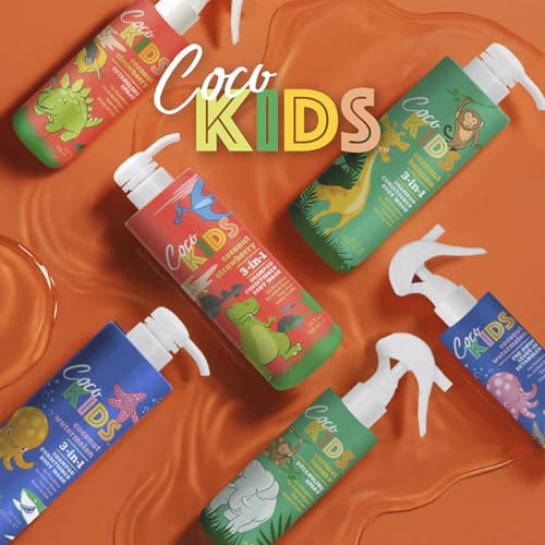 Cocomagic 3-in-1 Kids Shampoo Conditioner & Body Wash Coconut Strawberry 24oz