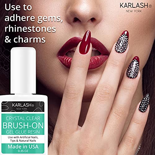 Karlash Brush-On Glue Gel for Acrylic & Nails – 1 Piece, Strong Hold