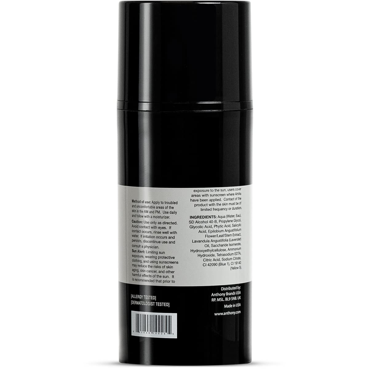 Anthony Ingrown Hair Treatment for Men (Pack of 2) – Gel Solution to Calm Down Razor Burn – Scar and Redness Eliminator, Bump Removal – 3 Fl. Oz