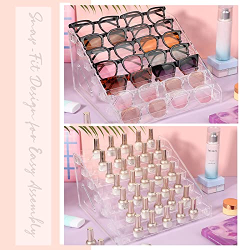Jetec 7-Tier Acrylic Display Stand for Sunglasses, Nail Polish & Cards
