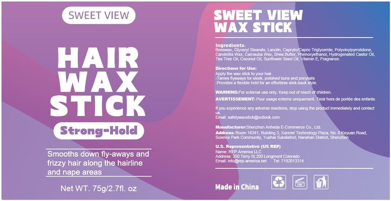 Hair Wax Stick - Tame Flyaways & Frizz | Slick Back Brush for Sleek Ponytails & Buns