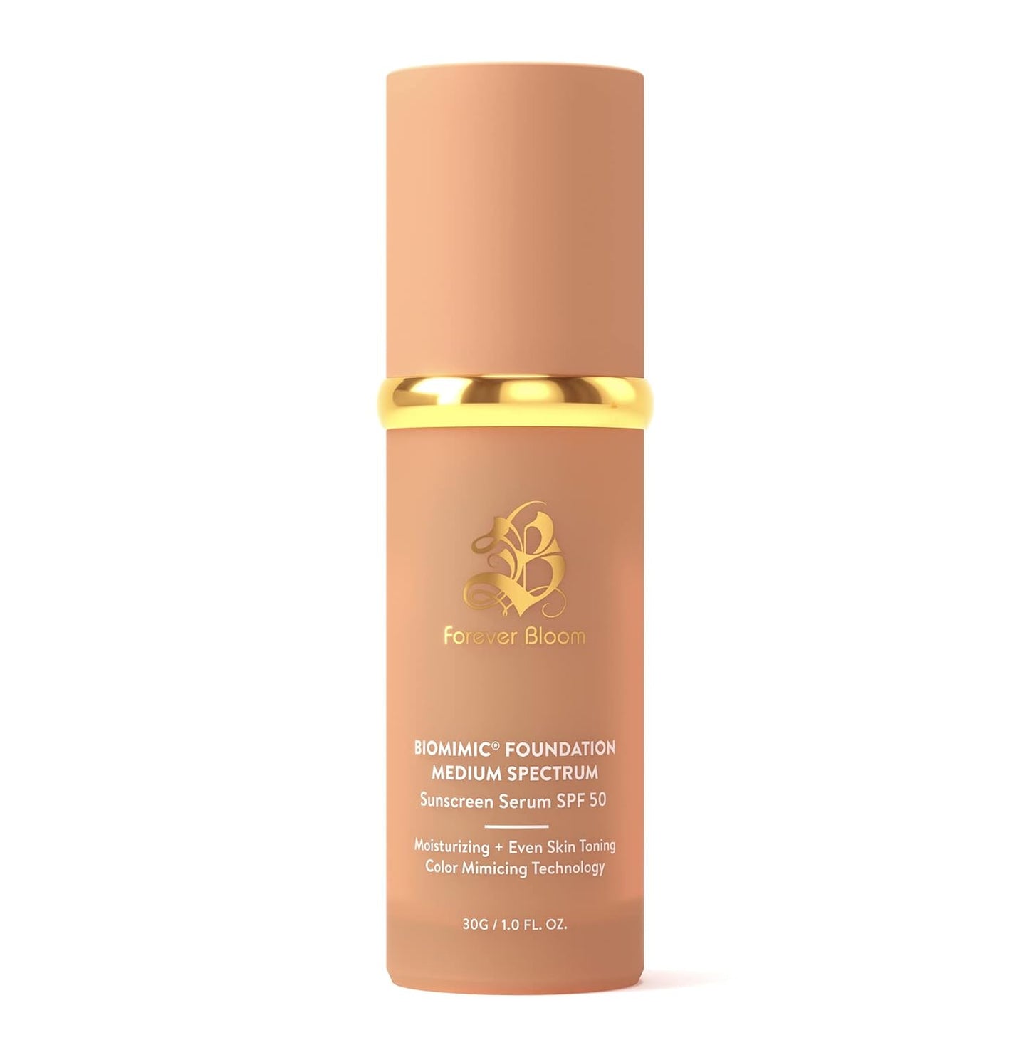 Bio Mimic Foundation - Lightweight SPF 50 Hydrating Makeup for Mature Sensitive Skin | Evens Tone & Conceals