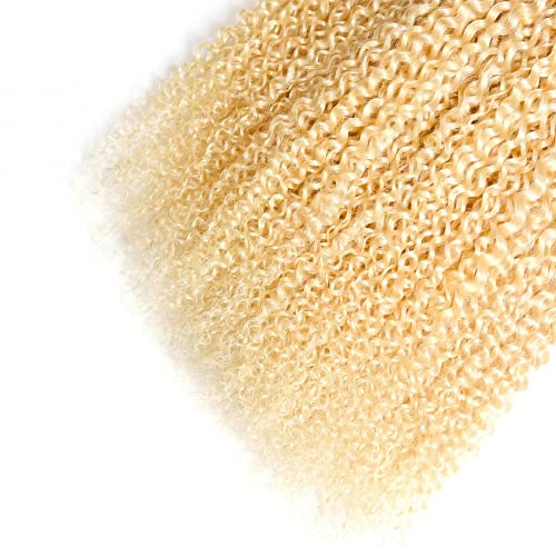 Blonde #613CL Curly Hair Bundles - 18 inch Brazilian Virgin Hair