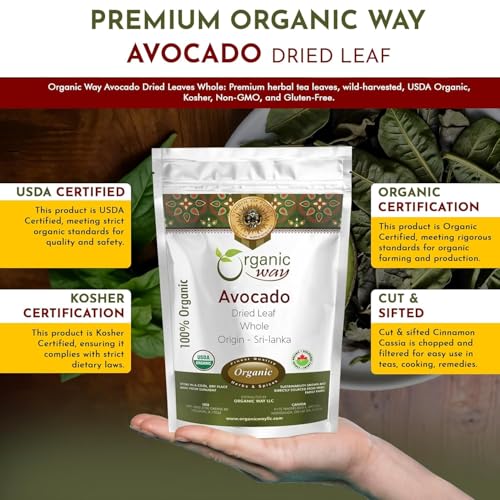 Organic Avocado Dried Leaves Herbal Tea - 2 Oz, USDA Organic
