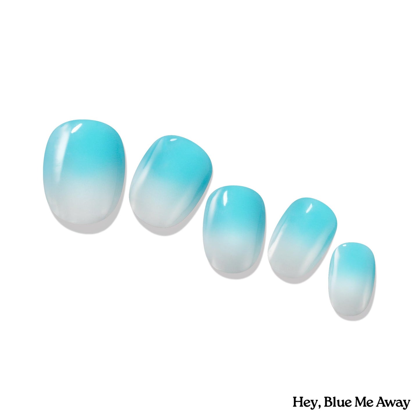 Heyhae Semi Cured Gel Nail Strips Salon Quality - Hey, Blue Me Away