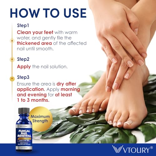 Toenail Fungus Treatment Extra Strength ? VTROUY 2 Bottle Nail & Toe Solution with Undecylenic Acid 25% and Tea Tree Oil 15ml 2Pcs