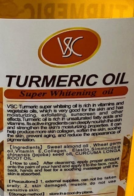 10.15 Fl Oz Turmeric Face & Body Moisturizer Anti-Aging Brightening Skin Oil