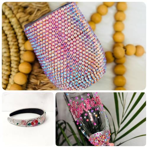 OPMADM 49000Pcs 42 Colors 3mm Resin Flatback Rhinestones Bedazzling Kit - Set 1