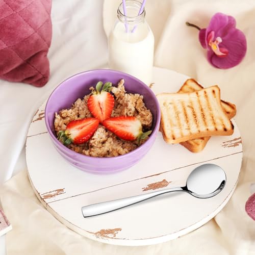 Kekow 12-Piece Stainless Steel Soup Spoons Set - Durable & Mirror Polished