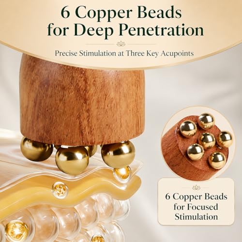 Papipapiqiao Copper Bead Eye Roller & Facial Massage Tool Set (2 Pack)
