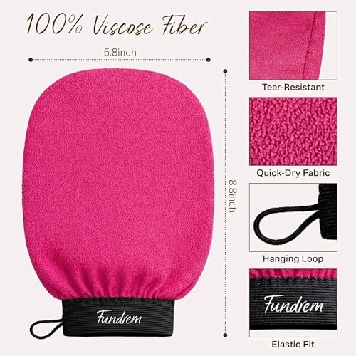 Korean Exfoliating Gloves - 2 Pcs Body Scrub Mitts for Dead Skin