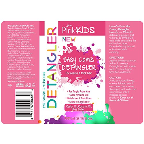 Luster's Pink Kids Easy Comb Detangler - 12 oz Moisturizing Leave-In