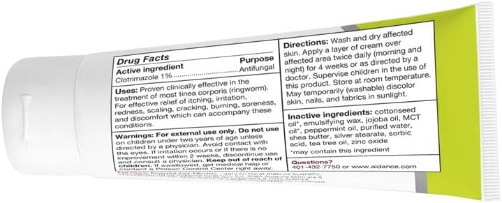 Folliculitis Treatment Cream - 1% Clotrimazole for Ingrown Hair & Itching | Natural Ingredients, 1.7 oz