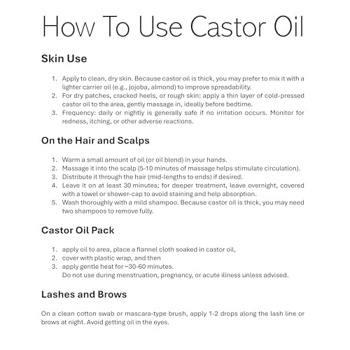 Essentially KateS Castor Oil 16 Fl Oz (Glass Bottle) - 100% Cold Pressed - USDA Organic Certified - Skin Care, Nail Care, Hair Care and Body Care