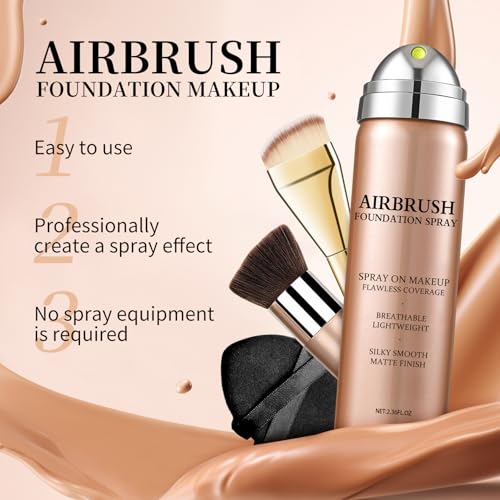 QIUFSSE Air Brush Makeup Foundation 02 Beige - Flawless Airbrush Foundation