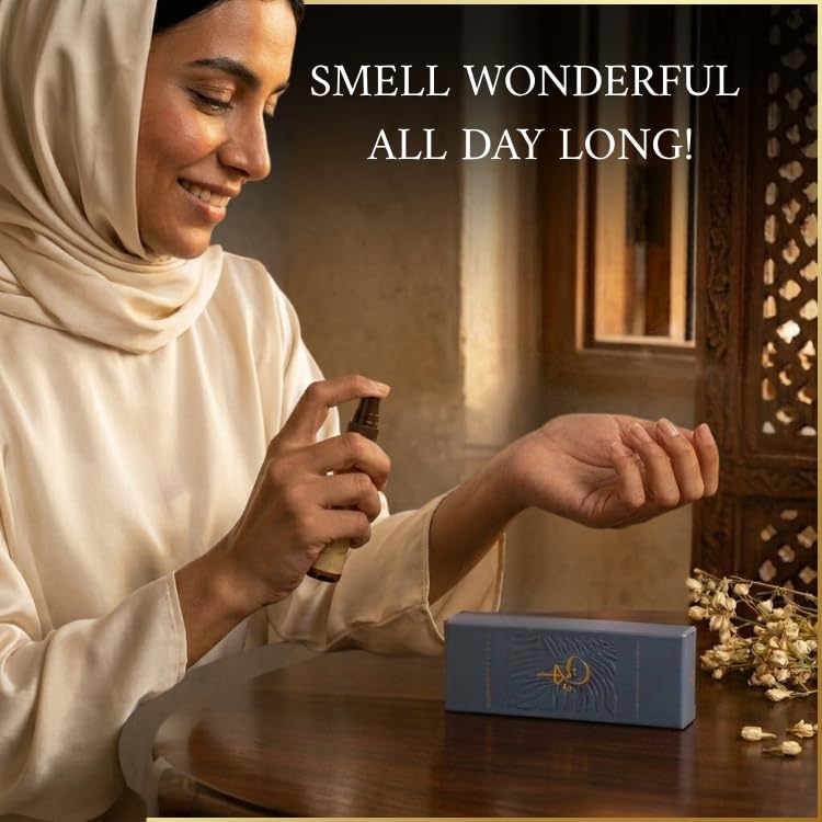 Dukhni Hayaa Non-Alcoholic Perfume Spray - Luxurious Floral Gourmand Scent | 10 ml Travel-Friendly Eau de Parfum