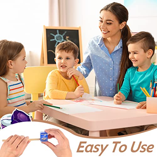 Chuangdi 5 Pack Dual Hole Makeup Pencil Sharpeners for Eyeliner & Lip Liner