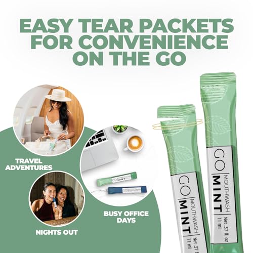 Exershield GO Travel Mouthwash - Alcohol-Free Mint Pack (5 Pks)